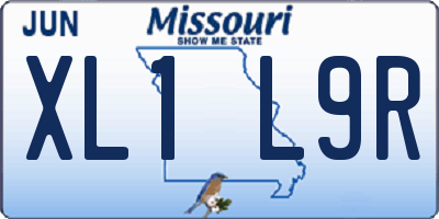 MO license plate XL1L9R