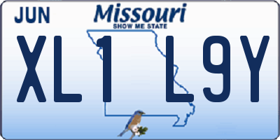 MO license plate XL1L9Y