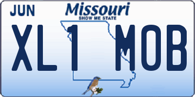 MO license plate XL1M0B