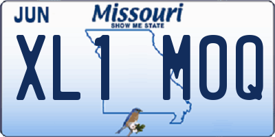 MO license plate XL1M0Q