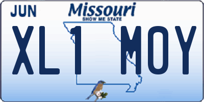 MO license plate XL1M0Y