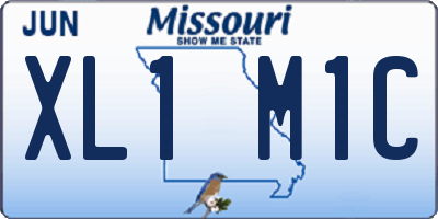 MO license plate XL1M1C