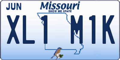 MO license plate XL1M1K
