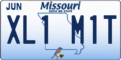 MO license plate XL1M1T