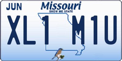 MO license plate XL1M1U