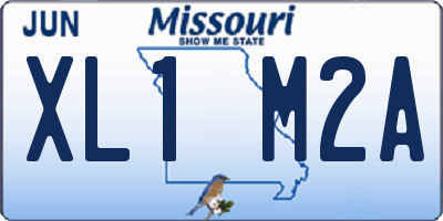 MO license plate XL1M2A
