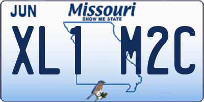 MO license plate XL1M2C