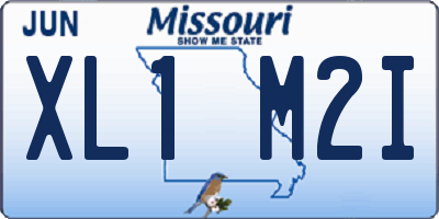 MO license plate XL1M2I