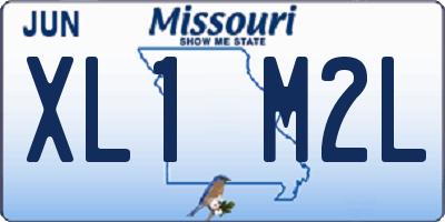 MO license plate XL1M2L