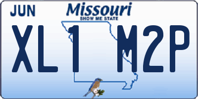 MO license plate XL1M2P