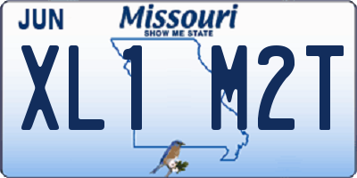 MO license plate XL1M2T