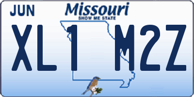 MO license plate XL1M2Z