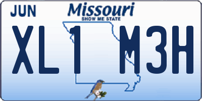 MO license plate XL1M3H