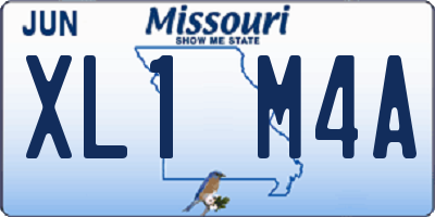 MO license plate XL1M4A