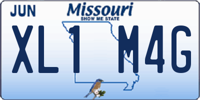MO license plate XL1M4G