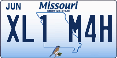 MO license plate XL1M4H