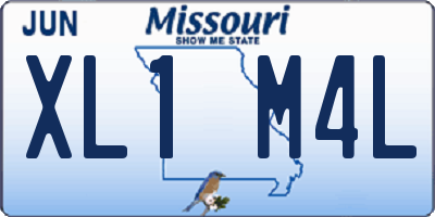 MO license plate XL1M4L