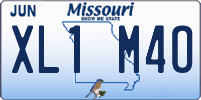 MO license plate XL1M4O