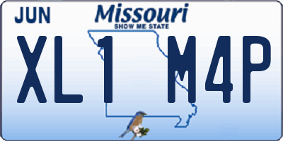MO license plate XL1M4P