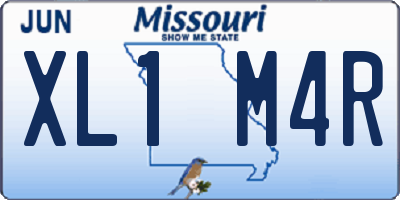 MO license plate XL1M4R