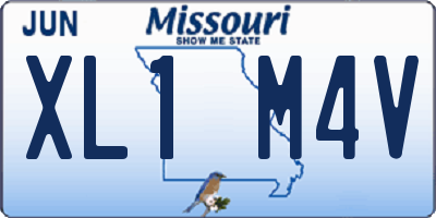 MO license plate XL1M4V