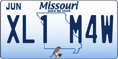 MO license plate XL1M4W