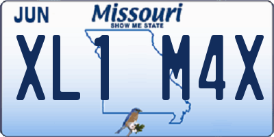 MO license plate XL1M4X