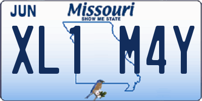 MO license plate XL1M4Y