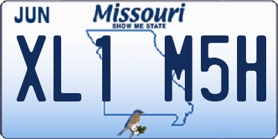MO license plate XL1M5H