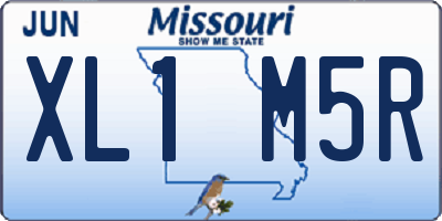 MO license plate XL1M5R