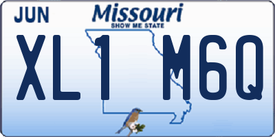 MO license plate XL1M6Q