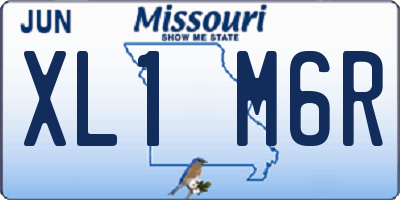 MO license plate XL1M6R