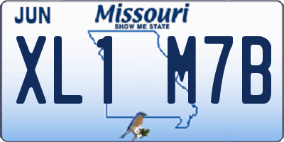 MO license plate XL1M7B