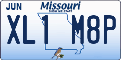 MO license plate XL1M8P