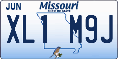MO license plate XL1M9J
