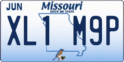 MO license plate XL1M9P
