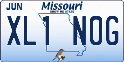 MO license plate XL1N0G