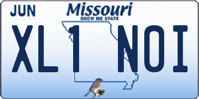 MO license plate XL1N0I