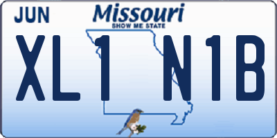 MO license plate XL1N1B