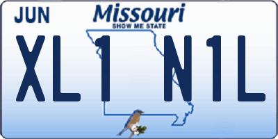 MO license plate XL1N1L