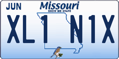 MO license plate XL1N1X