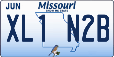 MO license plate XL1N2B