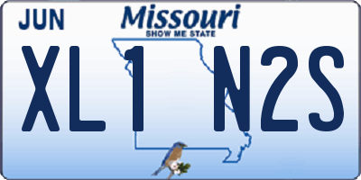 MO license plate XL1N2S