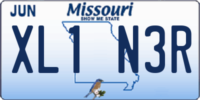 MO license plate XL1N3R