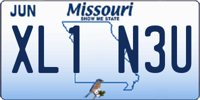 MO license plate XL1N3U