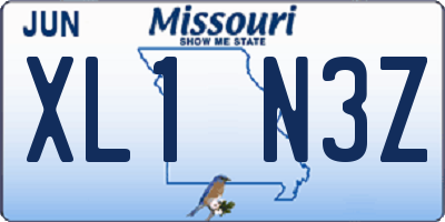 MO license plate XL1N3Z