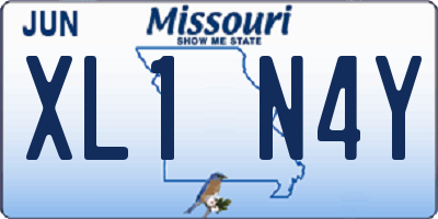 MO license plate XL1N4Y