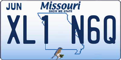 MO license plate XL1N6Q