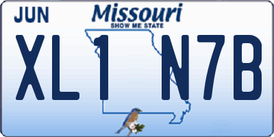 MO license plate XL1N7B