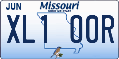 MO license plate XL1O0R